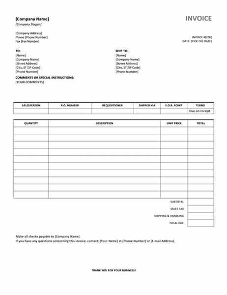 sales invoice freetemplatespro