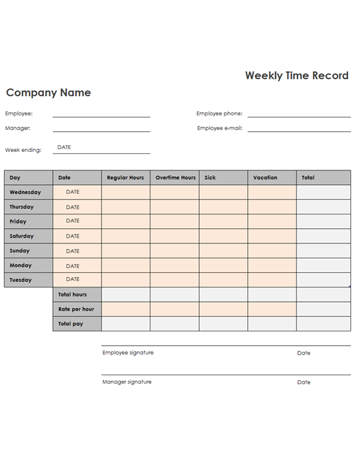 weekly timesheet version 2 freetemplatespro